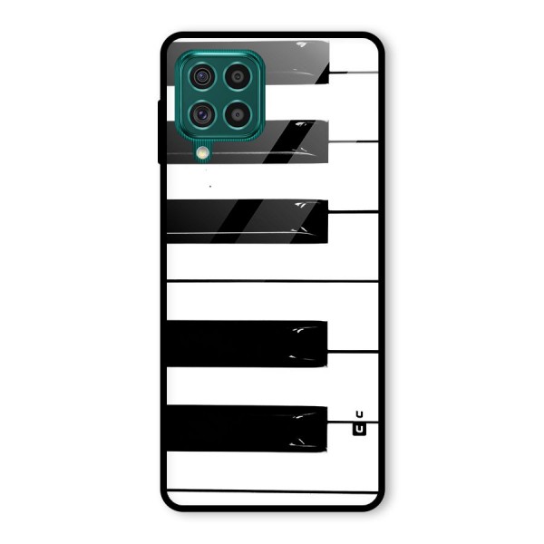 Paino Keys Printed Classy Glass Back Case for Galaxy F62