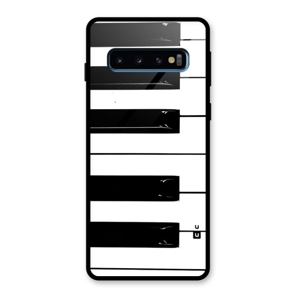 Paino Keys Printed Classy Glass Back Case for Galaxy S10