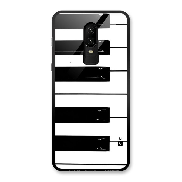Paino Keys Printed Classy Glass Back Case for OnePlus 6