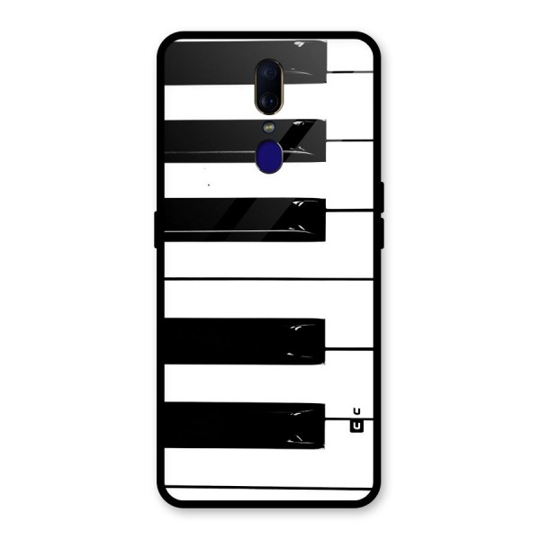 Paino Keys Printed Classy Glass Back Case for Oppo F11