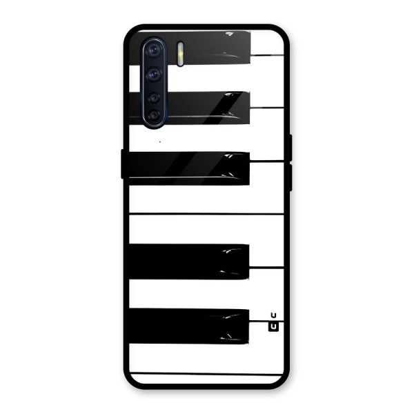 Paino Keys Printed Classy Glass Back Case for Oppo F15