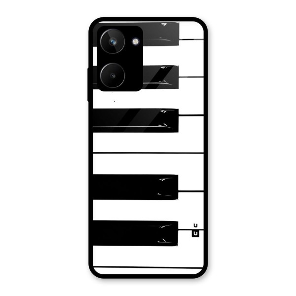 Paino Keys Printed Classy Glass Back Case for Realme 10