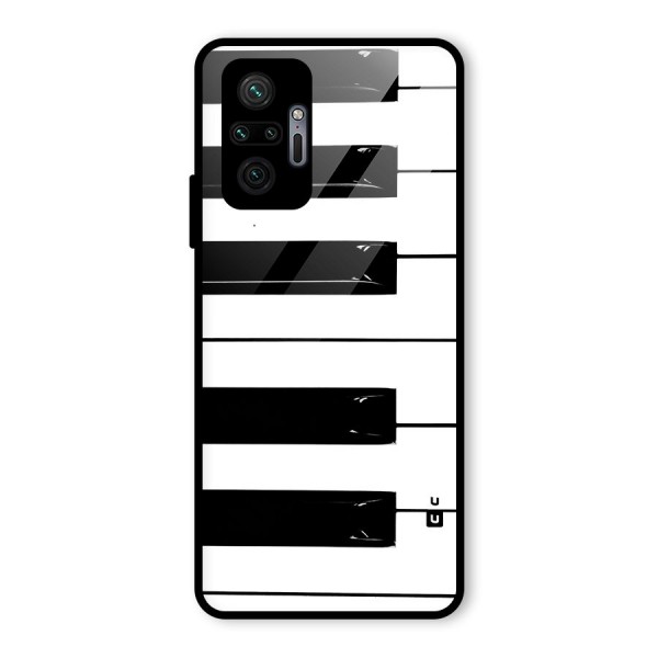 Paino Keys Printed Classy Glass Back Case for Redmi Note 10 Pro Max