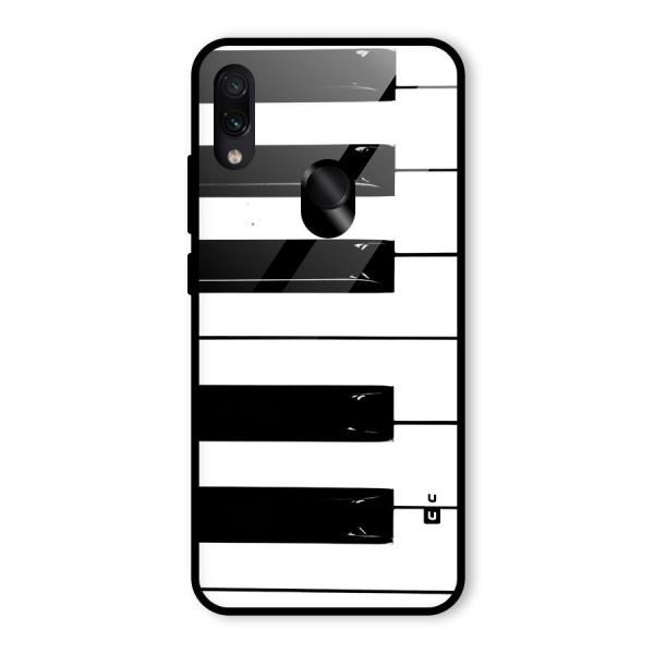 Paino Keys Printed Classy Glass Back Case for Redmi Note 7S