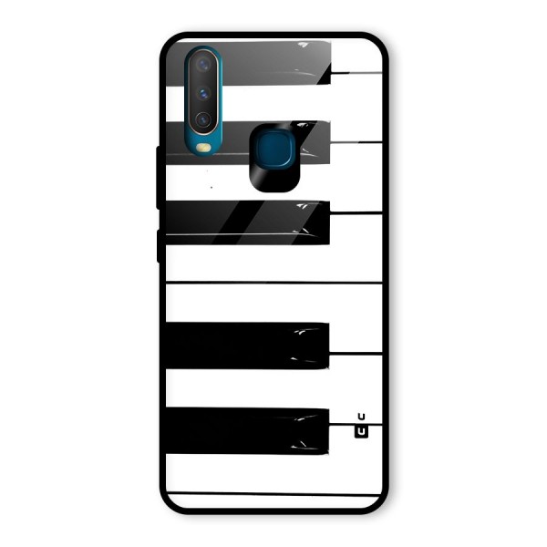 Paino Keys Printed Classy Glass Back Case for Vivo Y15