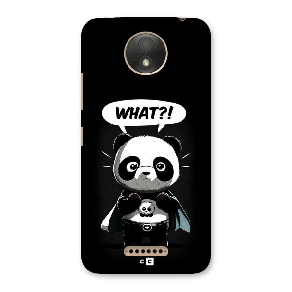 Panda What Confused Back Case for Moto C Plus