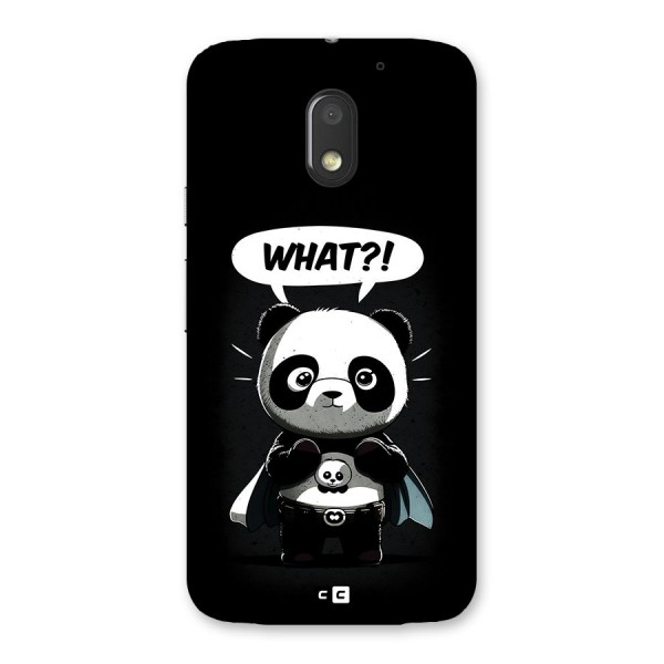 Panda What Confused Back Case for Moto E3 Power