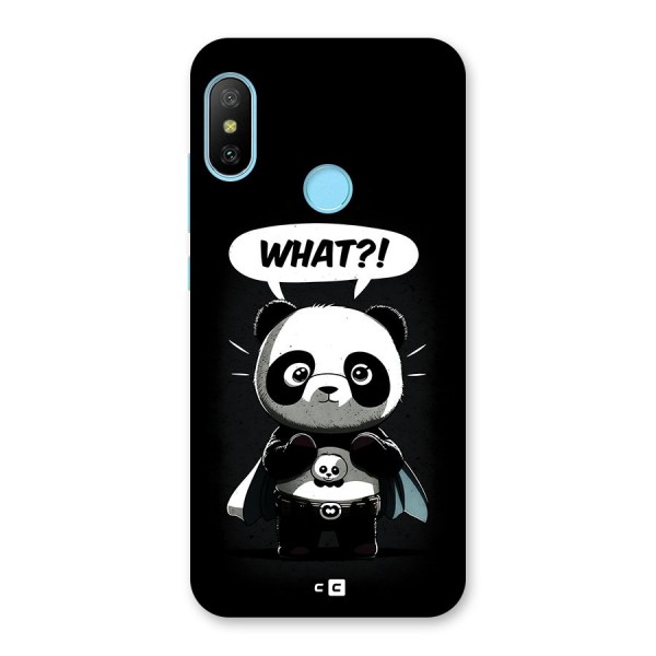 Panda What Confused Back Case for Redmi 6 Pro