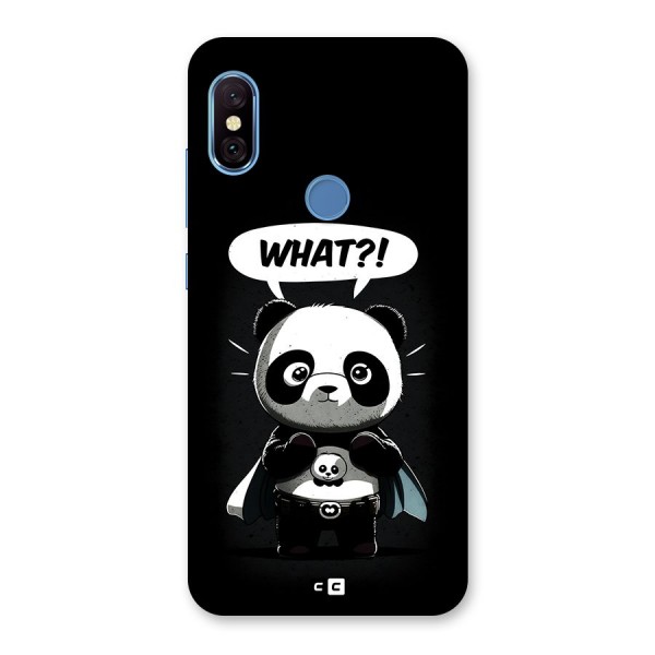 Panda What Confused Back Case for Redmi Note 6 Pro