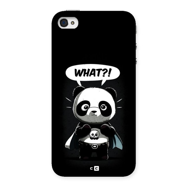 Panda What Confused Back Case for iPhone 4 4s