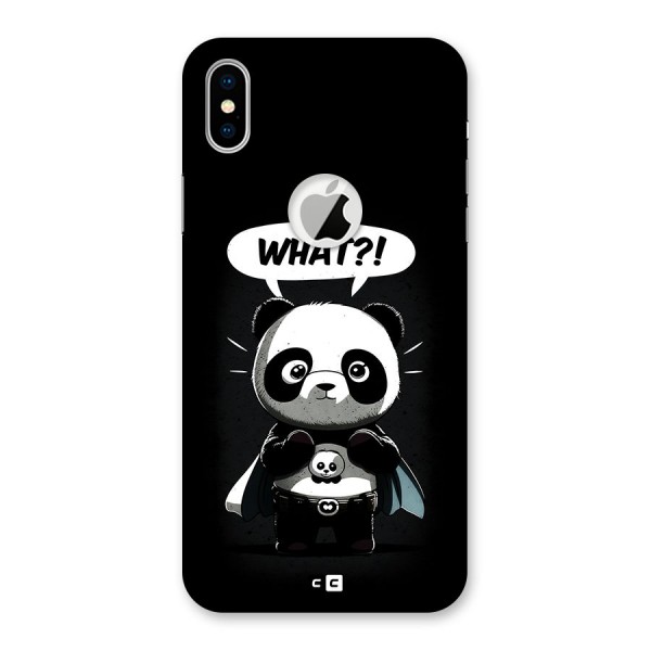 Panda What Confused Back Case for iPhone XS Logo Cut