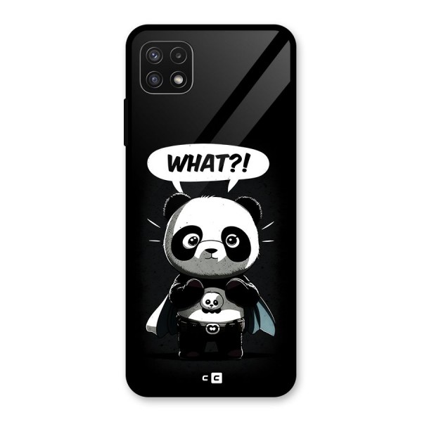 Panda What Confused Glass Back Case for Galaxy A22 5G