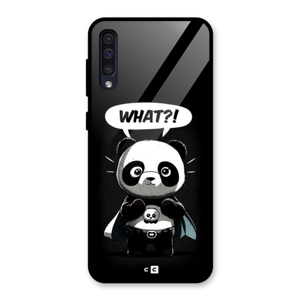 Panda What Confused Glass Back Case for Galaxy A30s