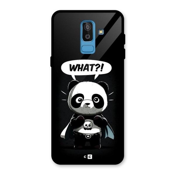 Panda What Confused Glass Back Case for Galaxy J8