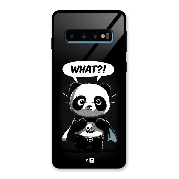 Panda What Confused Glass Back Case for Galaxy S10