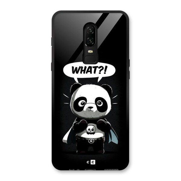 Panda What Confused Glass Back Case for OnePlus 6