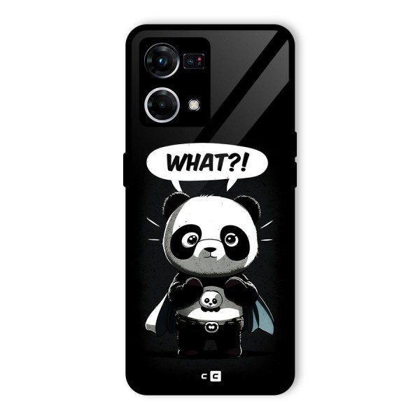 Panda What Confused Glass Back Case for Oppo F21 Pro 4G