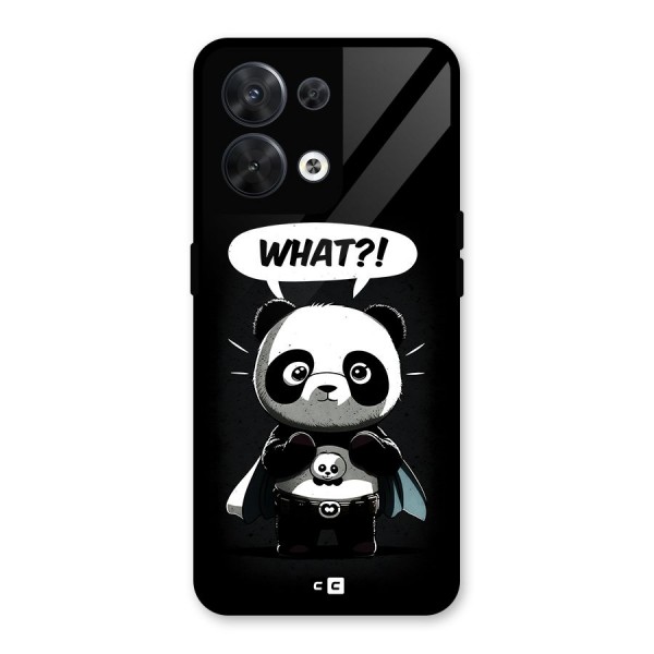 Panda What Confused Glass Back Case for Oppo Reno8 5G