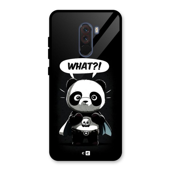 Panda What Confused Glass Back Case for Poco F1