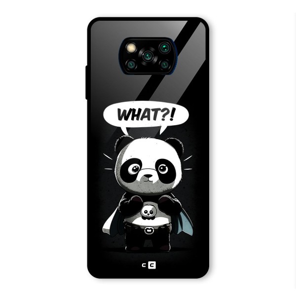 Panda What Confused Glass Back Case for Poco X3 Pro