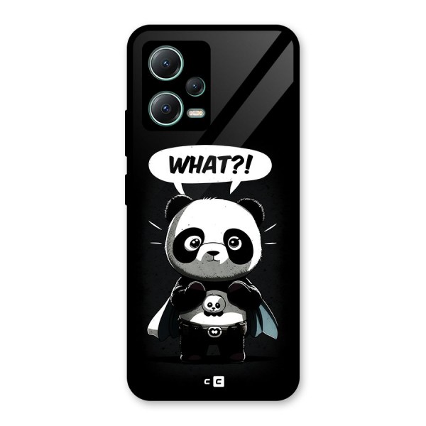 Panda What Confused Glass Back Case for Poco X5