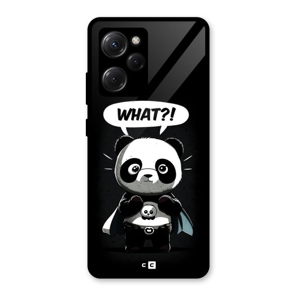 Panda What Confused Glass Back Case for Poco X5 Pro