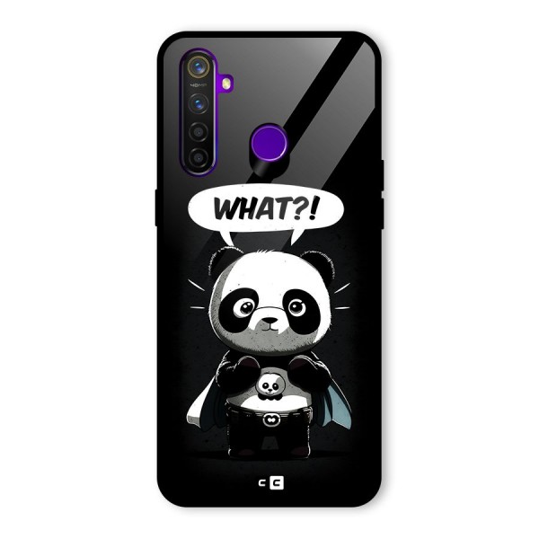 Panda What Confused Glass Back Case for Realme 5 Pro