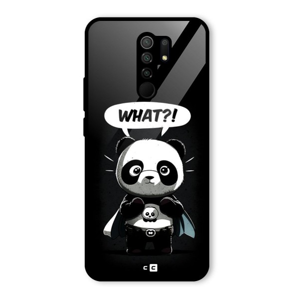 Panda What Confused Glass Back Case for Redmi 9 Prime