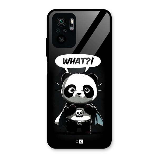 Panda What Confused Glass Back Case for Redmi Note 10