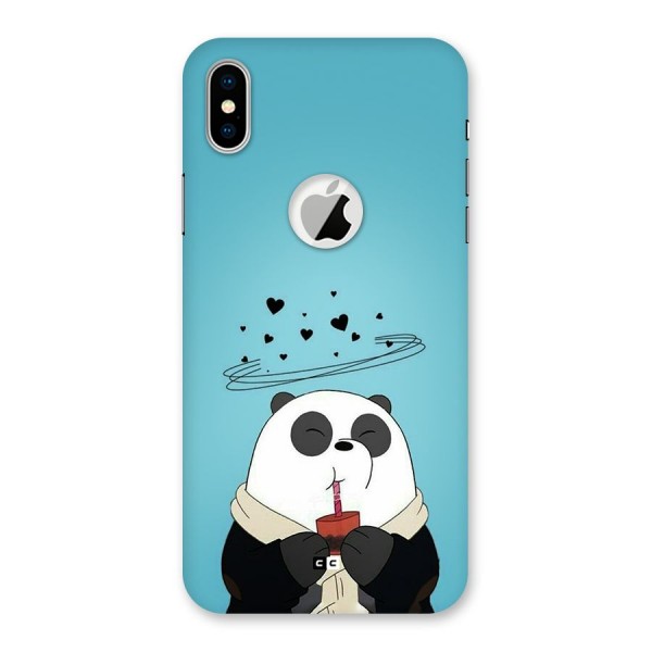 Pandaa Ji Back Case for iPhone X Logo Cut