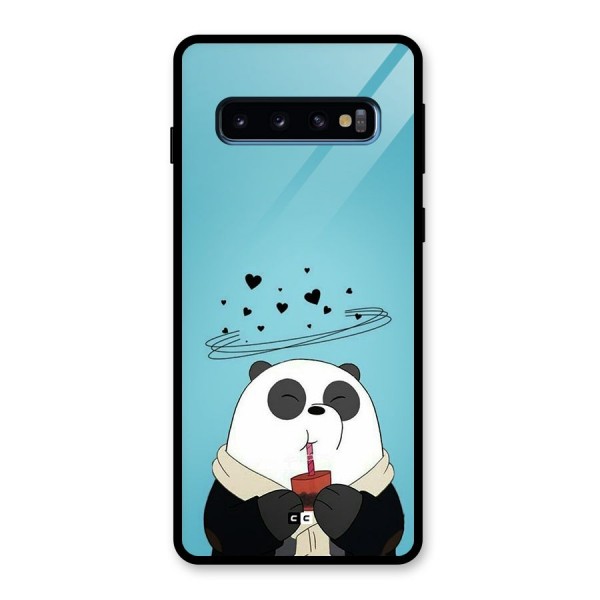 Pandaa Ji Glass Back Case for Galaxy S10