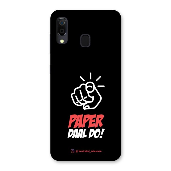 Paper Daal Do Black Back Case for Galaxy A20