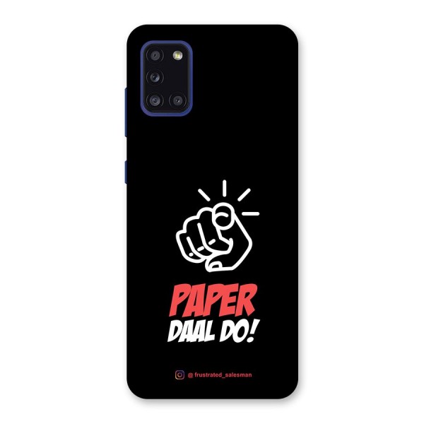 Paper Daal Do Black Back Case for Galaxy A31