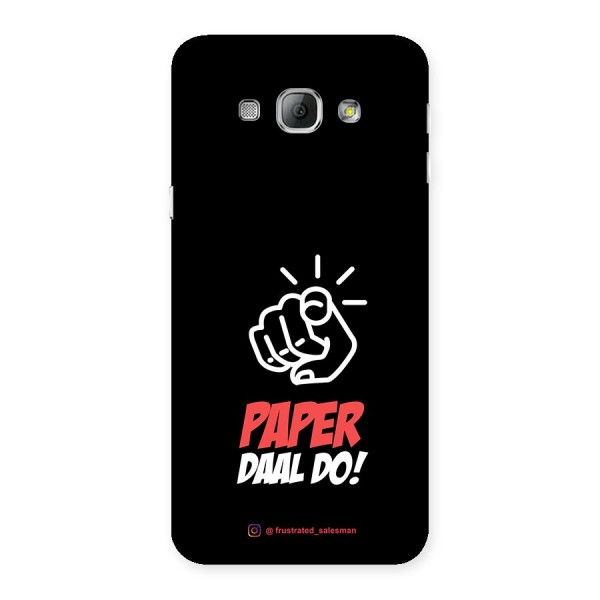 Paper Daal Do Black Back Case for Galaxy A8