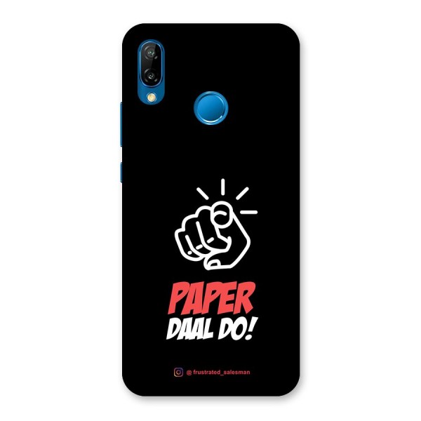 Paper Daal Do Black Back Case for Huawei P20 Lite