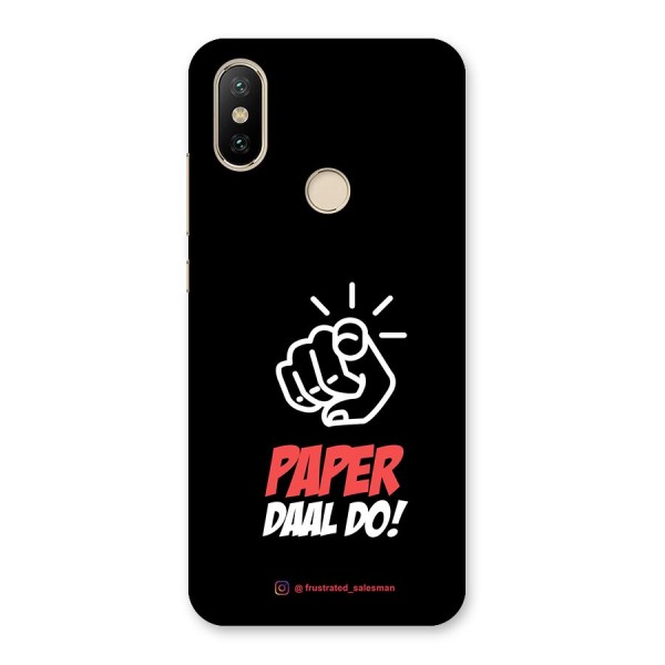 Paper Daal Do Black Back Case for Mi A2