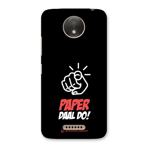 Paper Daal Do Black Back Case for Moto C Plus