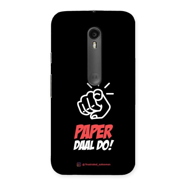 Paper Daal Do Black Back Case for Moto G3