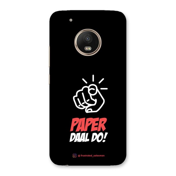 Paper Daal Do Black Back Case for Moto G5 Plus