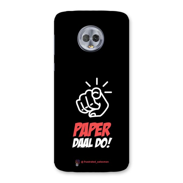 Paper Daal Do Black Back Case for Moto G6