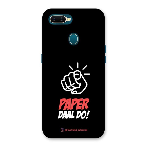 Paper Daal Do Black Back Case for Oppo A12