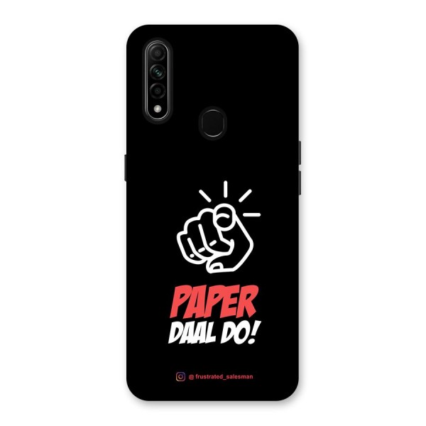 Paper Daal Do Black Back Case for Oppo A31