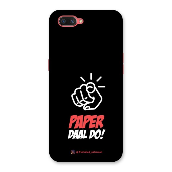 Paper Daal Do Black Back Case for Oppo A3s