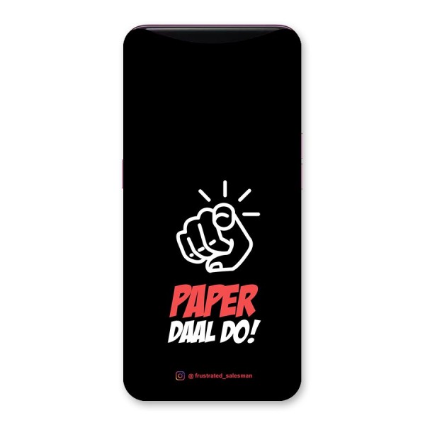 Paper Daal Do Black Back Case for Oppo Find X