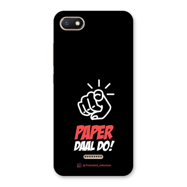 Paper Daal Do Black Back Case for Redmi 6A