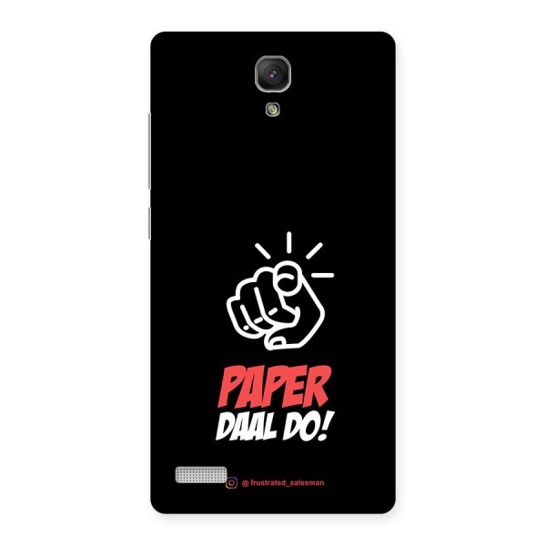 Paper Daal Do Black Back Case for Redmi Note