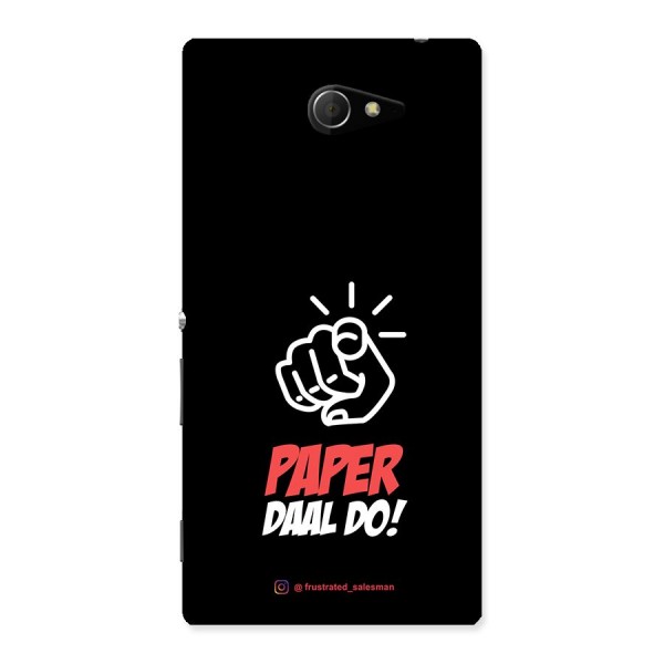 Paper Daal Do Black Back Case for Sony Xperia M2