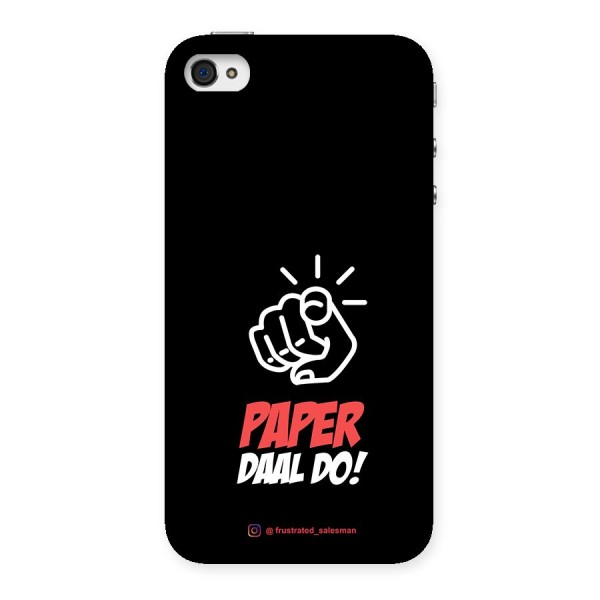 Paper Daal Do Black Back Case for iPhone 4 4s