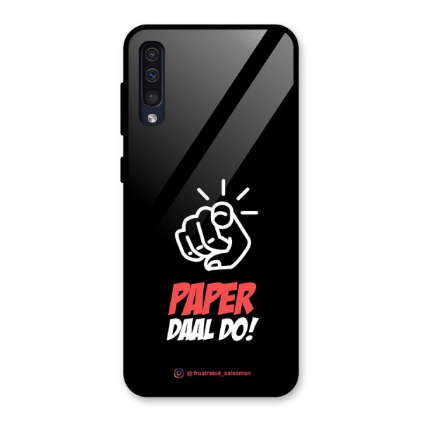 Paper Daal Do Black Glass Back Case for Galaxy A50s