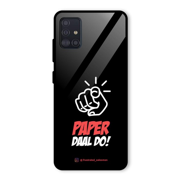 Paper Daal Do Black Glass Back Case for Galaxy A51